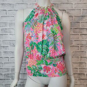 NWOT Lilly Pulitzer Journey to the Jungle Shirelle Halter TOP ONLY Size Medium